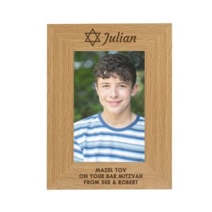 Personalised Bar and Bat Mitzvah 6x4 Portrait Photo Frame
