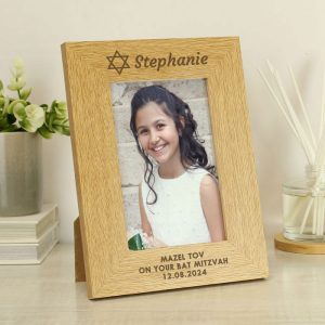 Personalised Bar and Bat Mitzvah 6x4 Portrait Photo Frame