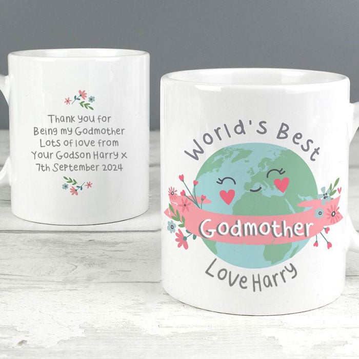 Personalised Worlds Best Godmother Mug Appreciation Gift