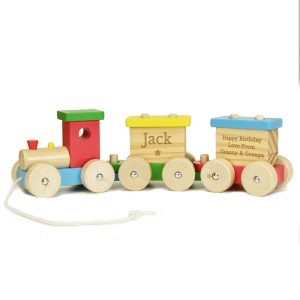 Personalised Wooden Toy Train Toddler Gift