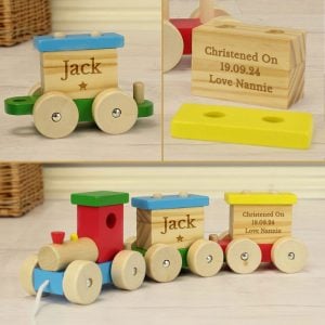 Personalised Wooden Toy Train Toddler Gift