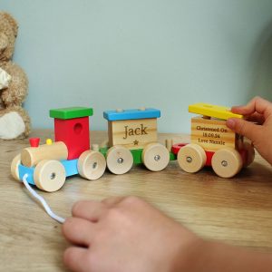 Personalised Wooden Toy Train Toddler Gift