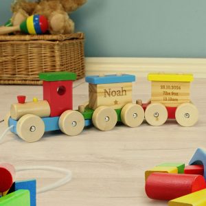 Personalised Wooden Toy Train Toddler Gift