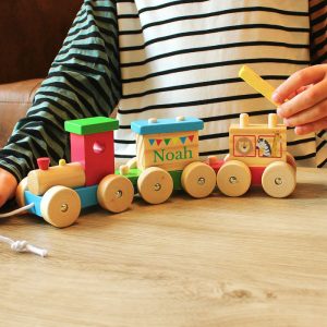 Personalised Wooden Circus Toy Train Toddler Gift