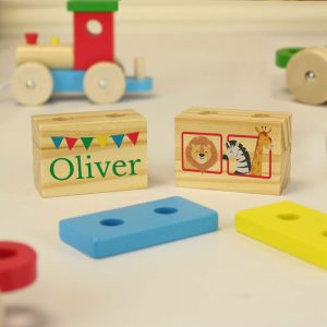 Personalised Wooden Circus Toy Train Toddler Gift