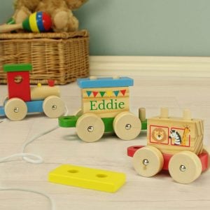 Personalised Wooden Circus Toy Train Toddler Gift