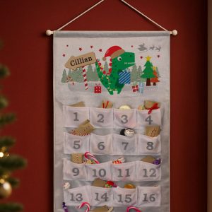 Kid's Personalised Dinosaur Fabric Advent Calendar
