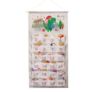 Kid's Personalised Dinosaur Fabric Advent Calendar