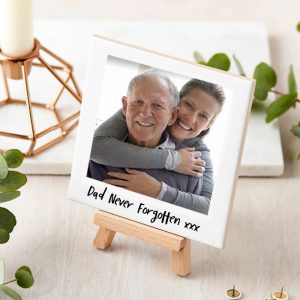 Personalised Memorial Photo Upload Plaque Ceramic Tile