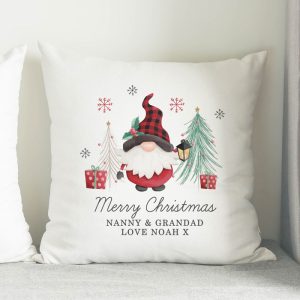 Personalised Gonk Christmas Cushion 100% Cotton