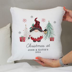 Personalised Gonk Christmas Cushion 100% Cotton