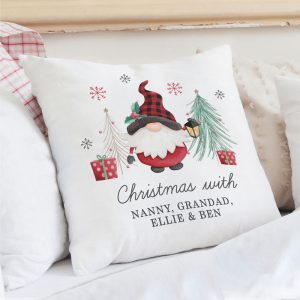 Personalised Gonk Christmas Cushion 100% Cotton