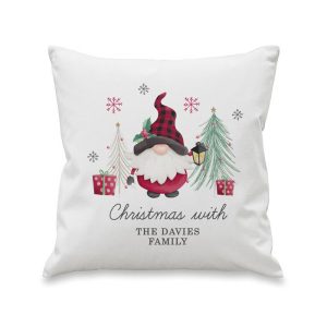 Personalised Gonk Christmas Cushion 100% Cotton