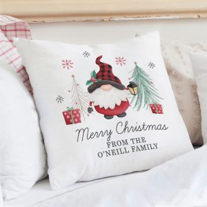 Personalised Gonk Christmas Cushion 100% Cotton