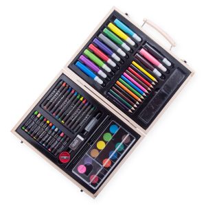 Kids Personalised Diwali Gift Elephant Art Set & Wooden Case