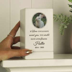 Personalised Wooden Pet Urn Photo Upload - Cat or Dog Ashes