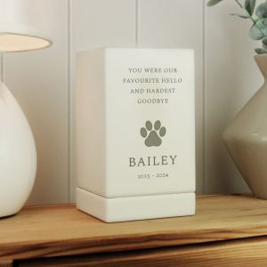 Personalised Dog or Cat Wooden Urn - Any Message