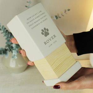 Personalised Dog or Cat Wooden Urn - Any Message