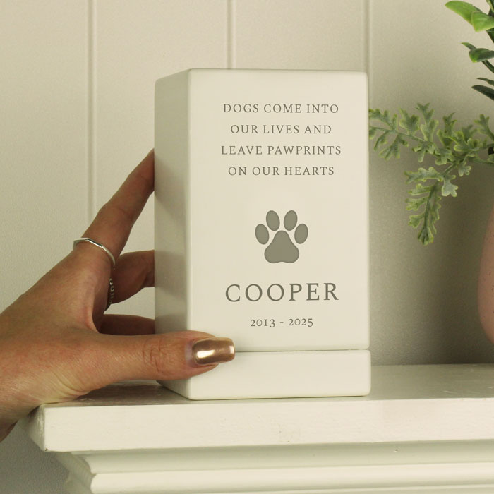 Personalised Dog or Cat Wooden Urn - Any Message