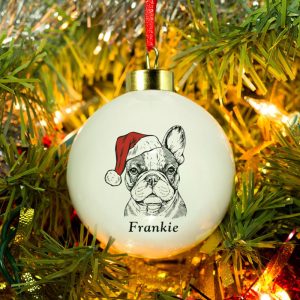 Personalised Dog Breed Ceramic Christmas Tree Bauble