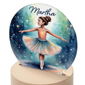 Personalised Girl's Ballerina LED Night Light