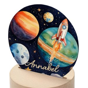 Personalised Kid's Outer Space LED Night Light