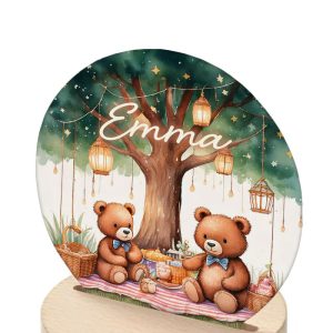 Personalised Teddy Bear Picnic LED Night Light