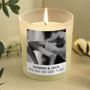 Personalised Photo Upload Vanilla Scented Candle Jar