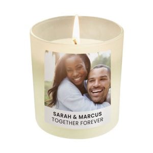 Personalised Photo Upload Vanilla Scented Candle Jar
