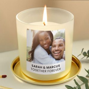 Personalised Photo Upload Vanilla Scented Candle Jar