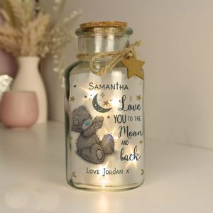 Personalised Me to You Moon & Back LED Light Up Jar