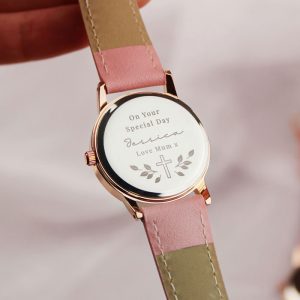 Personalised Holy Communion or Christening Pink Watch