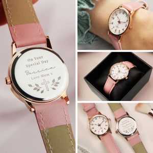 Personalised Holy Communion or Christening Pink Watch