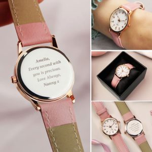 Personalised Girls Pink Watch Birthday Gift