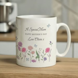Personalised Wild Flowers Ceramic Mug