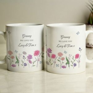 Personalised Wild Flowers Ceramic Mug