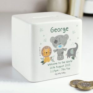 Personalised Tiny Tatty Teddy Jungle Animals Money Box