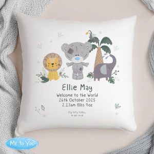 Personalised Tiny Tatty Teddy Jungle Animals Baby Cushion
