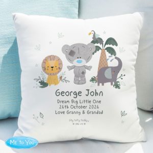 Personalised Tiny Tatty Teddy Jungle Animals Baby Cushion