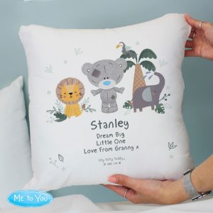 Personalised Tiny Tatty Teddy Jungle Animals Baby Cushion