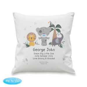Personalised Tiny Tatty Teddy Jungle Animals Baby Cushion