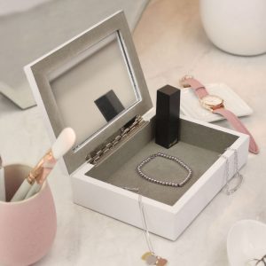 Personalised Wild Flowers Women's Wooden Jewellery Box