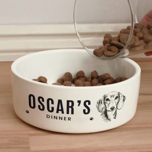 Personalised Dog Breed Feeding Bowl - Choose From 16 Breeds