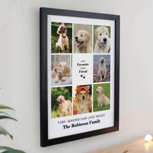 Personalised Pet Memorial Photo Upload Black Framed Print