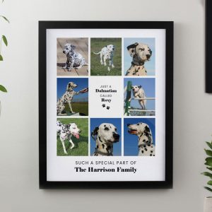 Personalised Pet Memorial Photo Upload Black Framed Print
