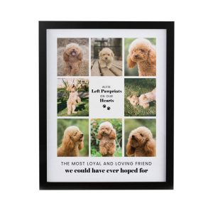 Personalised Pet Memorial Photo Upload Black Framed Print