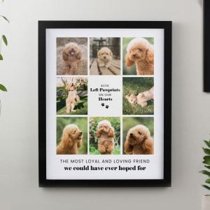Personalised Pet Memorial Photo Upload Black Framed Print