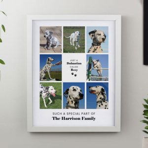 Personalised Pet Memorial Photo Upload White Framed Print