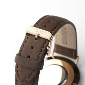Personalised Mr Beaumont Vintage Mens Leather Watch in Brown