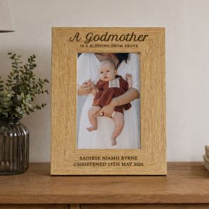 Personalised Godmother 6x4 Inch Wooden Photo Frame